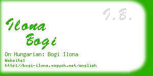 ilona bogi business card